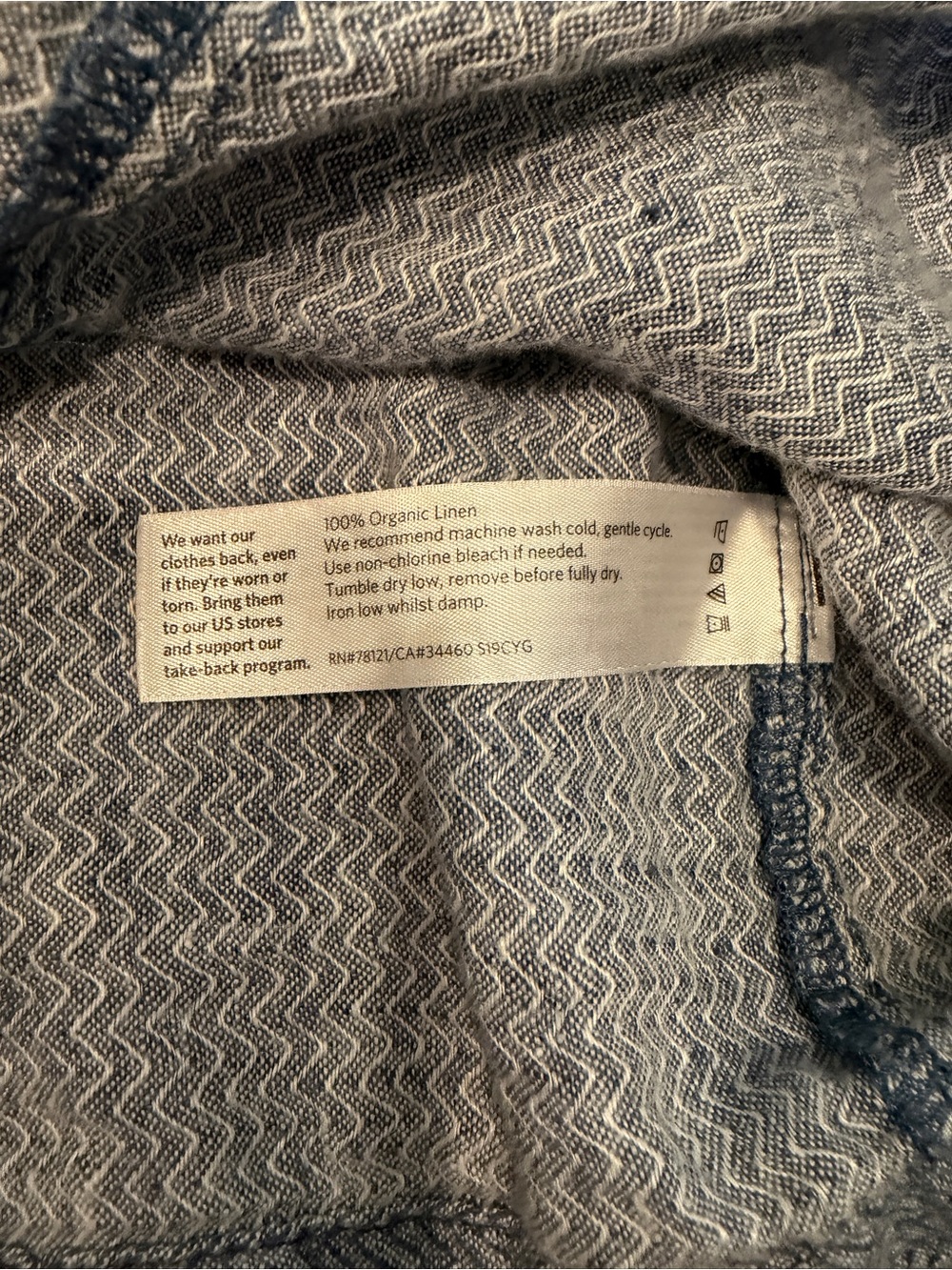 Eileen Fisher Shift Dress Organic Linen Costal Natural Fiber - Picture 5 of 6